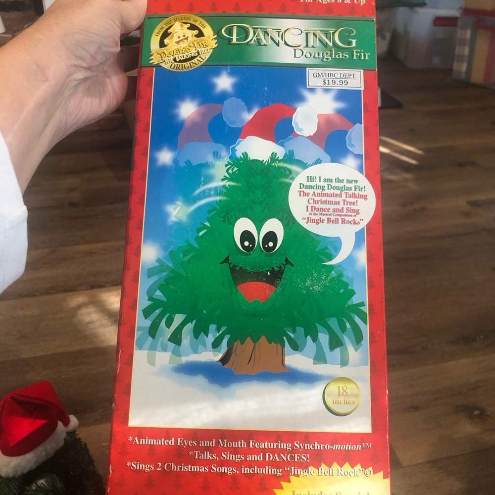 Vintage Christmas Dancing Douglas Fir Christmas Tree.